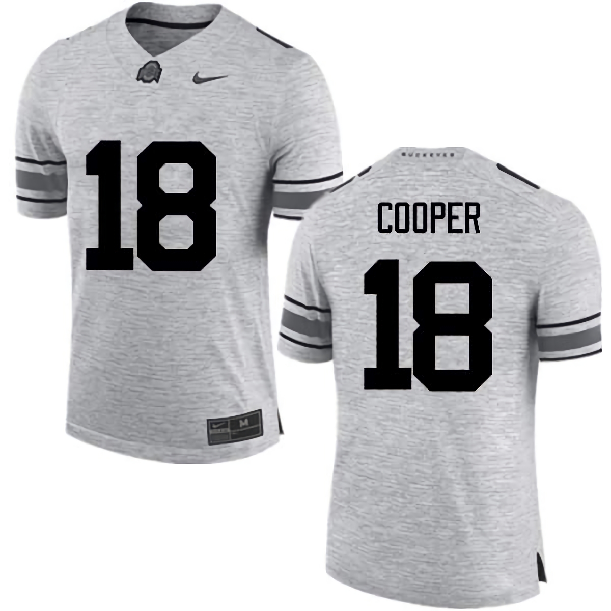 Jonathan Cooper Ohio State Buckeyes Men's NCAA #18 Nike Gray College Stitched Football Jersey RRG0056WP